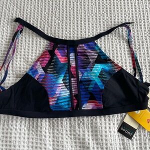 Gottex Multicolor Geometric Bikini Top